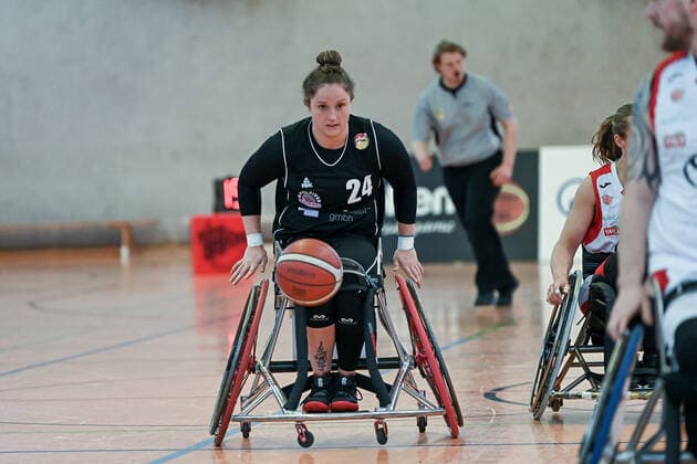 1. Rollstuhl Basketball-Bundesliga, RBC Koeln99ers vs. Rhine River Rhinos, 19.03.2022 Arinn Young (Rhine River Rhinos 24), 1. Rollstuhl Basketball-Bundesliga, RBC Koeln99ers vs. Rhine River Rhinos am 19.03.2022 in Sporthalle Bergischer Ring, in Koeln (Nordrhein-Westfalen) Copyright: xBEAUTIFULxSPORTS Mueller-Laschetx