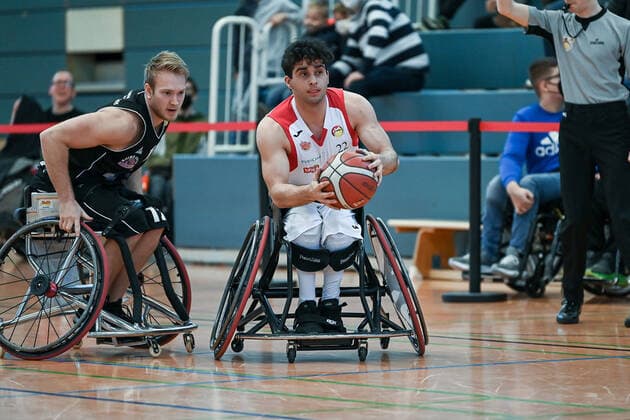 1. Rollstuhl Basketball-Bundesliga, RBC Koeln99ers vs. Rhine River Rhinos, 19.03.2022 Paul Jachmich (RBC Koeln99ers 22), 1. Rollstuhl Basketball-Bundesliga, RBC Koeln99ers vs. Rhine River Rhinos am 19.03.2022 in Sporthalle Bergischer Ring, in Koeln (Nordrhein-Westfalen) Copyright: xBEAUTIFULxSPORTS Mueller-Laschetx
