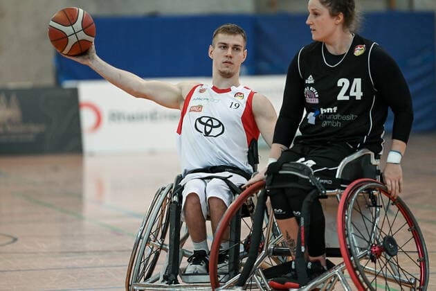 1. Rollstuhl Basketball-Bundesliga, RBC Koeln99ers vs. Rhine River Rhinos, 19.03.2022 Alexander Keiser (RBC Koeln99ers 19), 1. Rollstuhl Basketball-Bundesliga, RBC Koeln99ers vs. Rhine River Rhinos am 19.03.2022 in Sporthalle Bergischer Ring, in Koeln (Nordrhein-Westfalen) Copyright: xBEAUTIFULxSPORTS Mueller-Laschetx