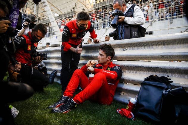 LECLERC Charles (mco), Scuderia Ferrari F1-75, portrait during the Formula 1 Gulf Air Bahrain Grand Prix 2022, 1st round of the 2022 FIA Formula One World Championship, WM, Weltmeisterschaft on the Bahrain International Circuit, from March 18 to 20, 2022 in Sakhir, Bahrain - F1 - BAHRAIN GRAND PRIX 2022 - RACE DPPI Panoramic  _B3_8717