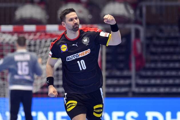 Jubel bei Fabian Wiede (Deutschland, Fuechse Berlin) , Deutschland - Ungarn, Laenderspiel, GER- HUN - Handball, Nationalmannschaft Maenner, 20.03.2022, Deutschland - Ungarn, Handball, GER, Nationalmannschaft Maenner, 20.03.2022 Kassel Copyright: xEibner-Pressefoto-xRolandxSippelx