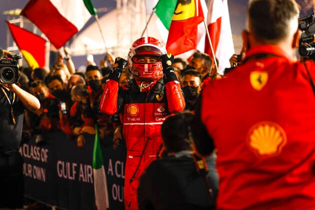 16 Charles Leclerc (MCO, Scuderia Ferrari), F1 Grand Prix of Bahrain at Bahrain International Circuit on March 20, 2022 in Sakhir, Bahrain. (Photo by HOCH ZWEI) Sakhir Bahrain