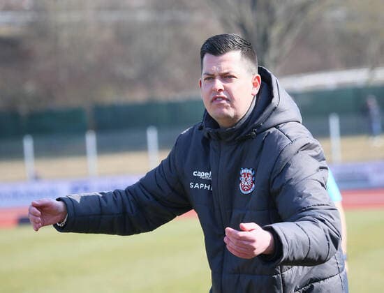 Fussball Regionalliga Suedwest 2021 2022 29. Spieltag TSG Balingen - FSV Frankfurt 19.03.2022 Trainer Tim Goerner (FSV Frankfurt)