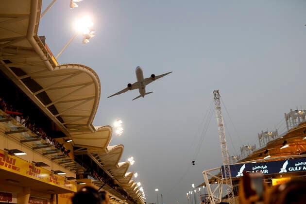 Air show, F1 Grand Prix of Bahrain at Bahrain International Circuit on March 20, 2022 in Sakhir, Bahrain. (Photo by HOCH ZWEI) Sakhir Bahrain