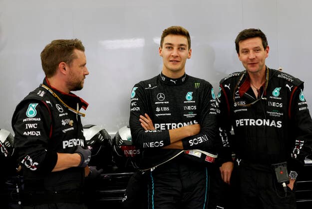 63 George Russell (GBR, Mercedes-AMG Petronas F1 Team), F1 Grand Prix of Bahrain at Bahrain International Circuit on March 20, 2022 in Sakhir, Bahrain. (Photo by HOCH ZWEI) Sakhir Bahrain