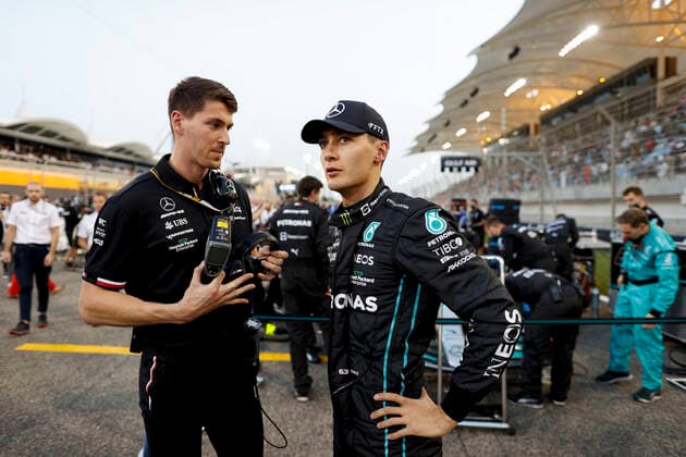 63 George Russell (GBR, Mercedes-AMG Petronas F1 Team), F1 Grand Prix of Bahrain at Bahrain International Circuit on March 20, 2022 in Sakhir, Bahrain. (Photo by HOCH ZWEI) Sakhir Bahrain