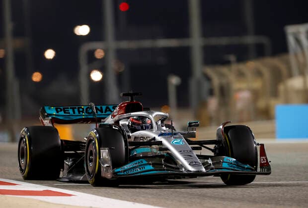 63 George Russell (GBR, Mercedes-AMG Petronas F1 Team), F1 Grand Prix of Bahrain at Bahrain International Circuit on March 20, 2022 in Sakhir, Bahrain. (Photo by HOCH ZWEI) Sakhir Bahrain