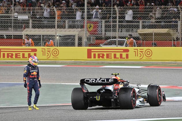 11 Sergio Perez (MEX, Oracle Red Bull Racing) retires from race, F1 Grand Prix of Bahrain at Bahrain International Circuit on March 20, 2022 in Sakhir, Bahrain. (Photo by HOCH ZWEI) Sakhir Bahrain