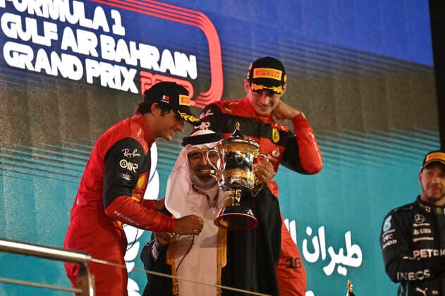 55 Carlos Sainz (ESP, Scuderia Ferrari), F1 Grand Prix of Bahrain at Bahrain International Circuit on March 20, 2022 in Sakhir, Bahrain. (Photo by HOCH ZWEI) Sakhir Bahrain