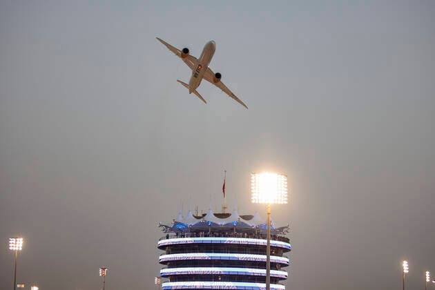 Air show, F1 Grand Prix of Bahrain at Bahrain International Circuit on March 20, 2022 in Sakhir, Bahrain. (Photo by HOCH ZWEI) Sakhir Bahrain