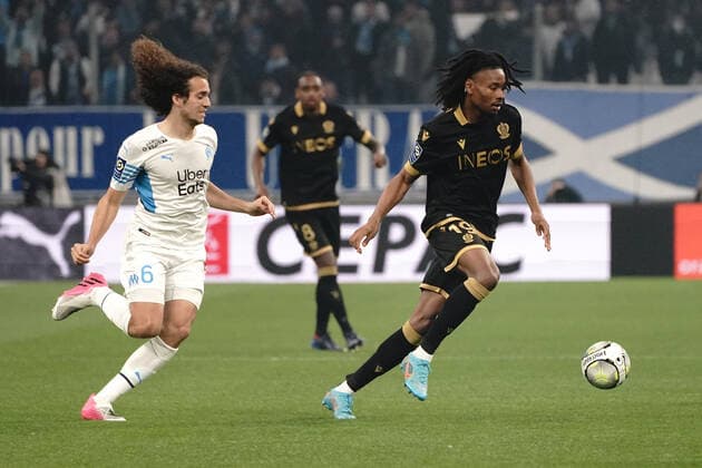 Khephren Thuram (OGC Nice) FOOTBALL : Olympique de Marseille vs OGC Nice - Ligue 1 Uber Eats - Marseille - 20 03 2021 NorbertScanella Panoramic 