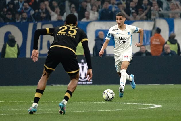 Amine Harit (Olympique de Marseille) FOOTBALL : Olympique de Marseille vs OGC Nice - Ligue 1 Uber Eats - Marseille - 20 03 2021 NorbertScanella Panoramic 