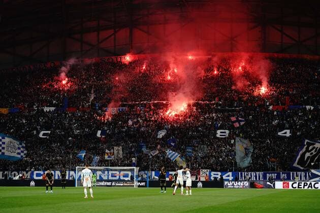 Sport Themen der Woche KW11 Sport Bilder des Tages Supporters de l OM FOOTBALL : Olympique de Marseille vs OGC Nice - Ligue 1 Uber Eats - Marseille - 20 03 2021 NorbertScanella Panoramic 