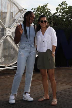 March 20, 2022, Miami, Florida, United States Of America: MIAMI, FLORIDA - MARCH 20: Coco Gauff attends the 2022 Miami Open WomenÃ¢â‚¬â ¢s Draw Ceremony Hosted by Ruthie Polinksi of NBC6, the Miami Open WomenÃ¢â‚¬â ¢s Draw ceremony will feature World No. 5 Anett Kontaveit, and Florida-native Coco Gauff, tournament director James Blake, and co-tournament referee Pam Whytcross at The Wharf on March 20, 2022 in Miami, Florida...People: Coco Gauff Miami United States Of America - ZUMAs214 20220320_zda_s214_033 Copyright: xSMGx