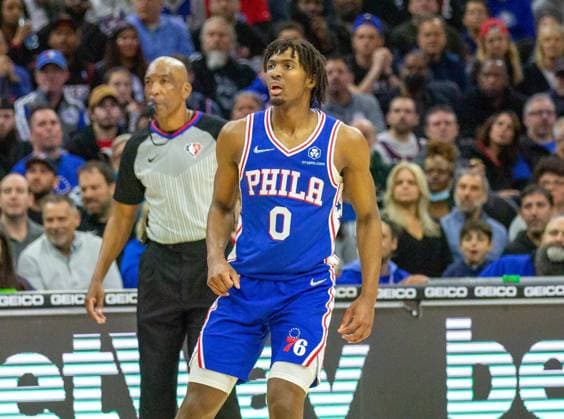 Philadelphia, Pennsylvania, United States of America, March 20th 2022: Tyrese Maxey (76ers 0)& xA