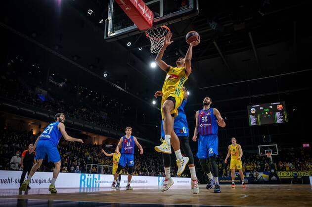 Basketball Berlin 22.03.2022 Saison 2021 2022 Euroleague Regular Season Alba Berlin - FC Barcelona, Barca Oscar Da Silva (Alba Berlin, No.01)