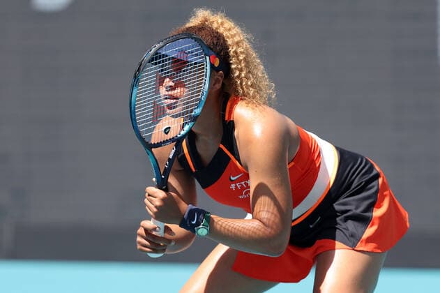 Sport Bilder des Tages March 23, 2022, Miami Gardens, Florida, United States Of America: MIAMI GARDENS, FLORIDA - MARCH 23: Naomi Osaka of Japan defeats Astra Sharma of Australia in her first round match on day 3 of the Miami Open at Hard Rock Stadium on March 23, 2022 in Miami Gardens, Florida ...People: Naomi Osaka Miami Gardens United States Of America - ZUMAs214 20220323_zda_s214_016 Copyright: xSMGx