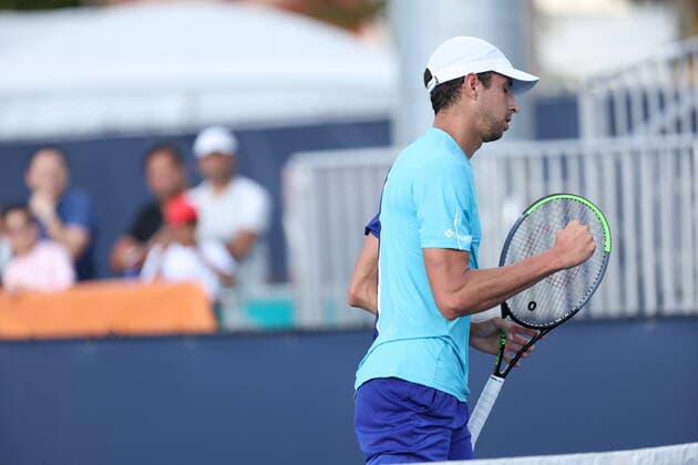 March 23, 2022, Miami Gardens, Florida, United States Of America: MIAMI GARDENS, FLORIDA - MARCH 23: Daniel Elahi Galan on day 3 of the Miami Open at Hard Rock Stadium on March 23, 2022 in Miami Gardens, Florida...People: Daniel Elahi Galan Miami Gardens United States Of America - ZUMAs214 20220323_zda_s214_103 Copyright: xSMGx