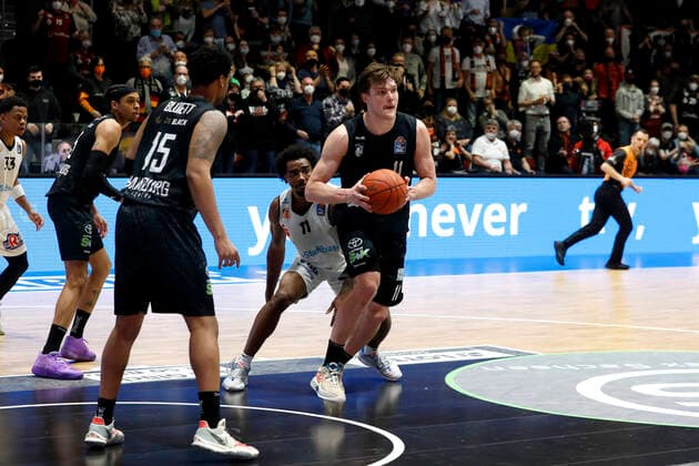 24.03.2022, easyCredit Basketball Bundesliga, BBL, Saison 2021 2022, Herren, Chemnitz Niners - Hamburg Towers Maik Kotsar, Hamburg Towers Chemnitz Messe Chemnitz Sachsen Germany