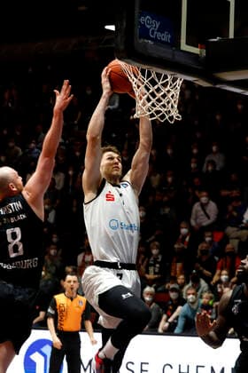 24.03.2022, easyCredit Basketball Bundesliga, BBL, Saison 2021 2022, Herren, Chemnitz Niners - Hamburg Towers Jonas Richter, Niners Chemnitz Chemnitz Messe Chemnitz Sachsen Germany