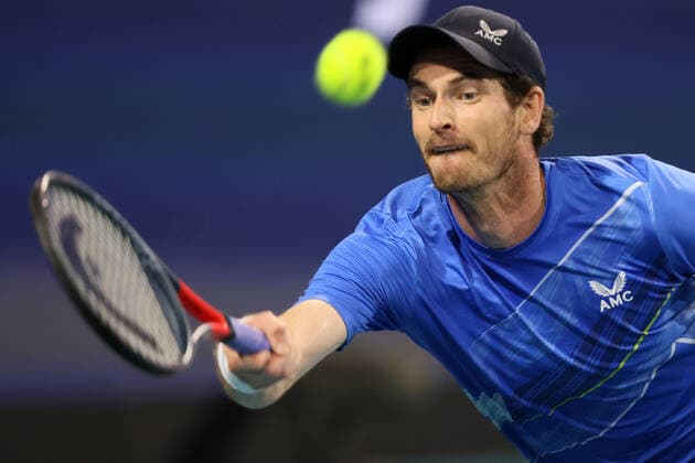 March 24, 2022, Miami Gardens, Florida, United States Of America: MIAMI GARDENS, FLORIDA - MARCH 24: Andy Murray of Great Britain defeats Federico Delbonis of Argentina on stadium court at Hard Rock Stadium on March 24, 2022 in Miami Gardens, Florida...People: Andy Murray Miami Gardens United States Of America - ZUMAs214 20220324_zda_s214_213 Copyright: xSMGx