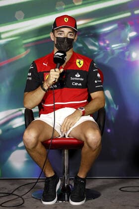 LECLERC Charles (mco), Scuderia Ferrari F1-75, portrait, press conference, PK, Pressekonferenz during the Formula 1 STC Saudi Arabian Grand Prix 2022, 2nd round of the 2022 FIA Formula One World Championship, WM, Weltmeisterschaft on the Jeddah Corniche Circuit, from March 25 to 27, 2022 in Jeddah, Saudi Arabia - F1 - SAUDI ARABIAN GRAND PRIX 2022 DPPI Panoramic GP2202_130311_31I4635
