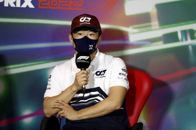 TSUNODA Yuki (jap), Scuderia AlphaTauri AT03, portrait, press conference, PK, Pressekonferenz during the Formula 1 STC Saudi Arabian Grand Prix 2022, 2nd round of the 2022 FIA Formula One World Championship, WM, Weltmeisterschaft on the Jeddah Corniche Circuit, from March 25 to 27, 2022 in Jeddah, Saudi Arabia - F1 - SAUDI ARABIAN GRAND PRIX 2022 DPPI Panoramic GP2202_130716_31I4691