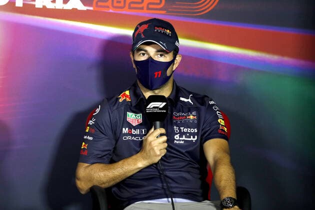 PEREZ Sergio (mex), Red Bull Racing RB18, portrait, press conference, PK, Pressekonferenz during the Formula 1 STC Saudi Arabian Grand Prix 2022, 2nd round of the 2022 FIA Formula One World Championship, WM, Weltmeisterschaft on the Jeddah Corniche Circuit, from March 25 to 27, 2022 in Jeddah, Saudi Arabia - F1 - SAUDI ARABIAN GRAND PRIX 2022 DPPI Panoramic GP2202_130517_31I4662