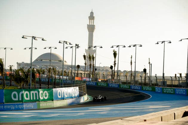 44 Lewis Hamilton (GBR, Mercedes-AMG Petronas F1 Team), F1 Grand Prix of Saudi Arabia at Jeddah Corniche Circuit on March 25, 2022 in Jeddah, Saudi Arabia. (Photo by HOCH ZWEI) Jeddah Saudi Arabia