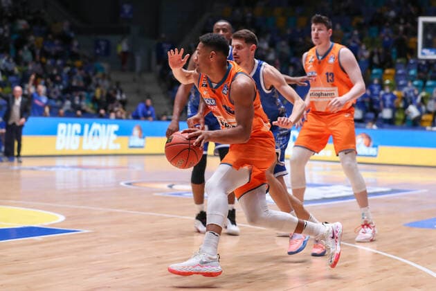 Jallow Karim,(Ratiopharm Ulm, 35), , GER,Basketball, BBL, Fraport Skyliners gegen Ratiopharm Ulm,25.03.2022 Copyright: xEibner-Pressefoto UlrichxScherbaumx EP_usm