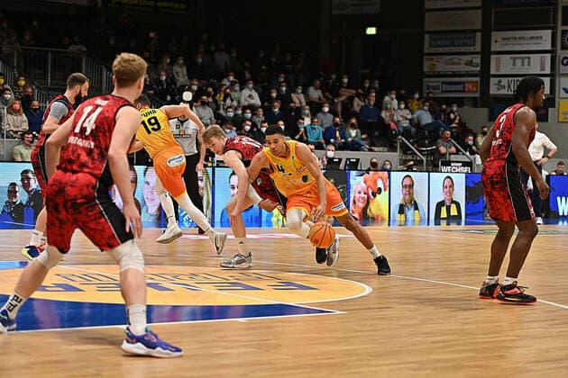 Phoenix Hagen vs Bayer Giants Leverkusen, Basketball, 2. Bundesliga ProA, 2021 2022 Saison, 31. Spieltag, 25.03.2022 Hagen