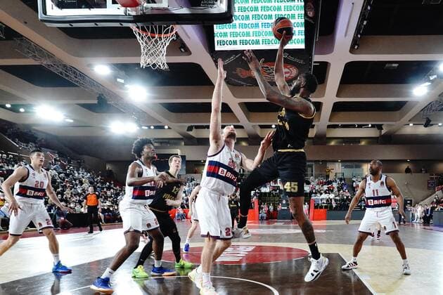 Donta Hall (AS Monaco) BASKETBALL : Monaco vs Vitoria Gasteiz - Euroleague - Monaco - 25 03 2022 NorbertScanella Panoramic 