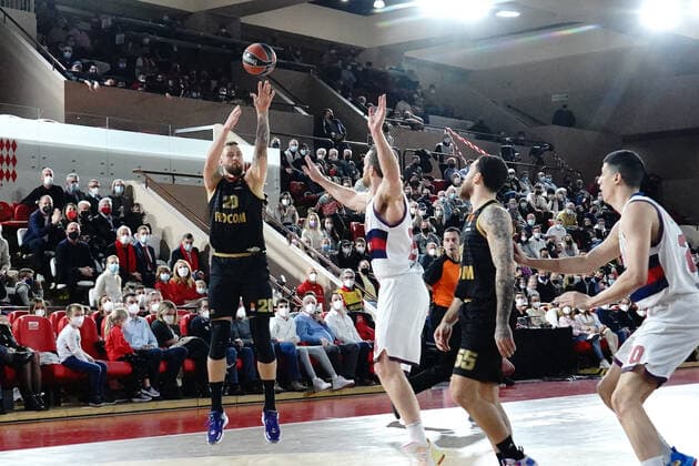 Donatas Motiejunas (AS Monaco) BASKETBALL : Monaco vs Vitoria Gasteiz - Euroleague - Monaco - 25 03 2022 NorbertScanella Panoramic 