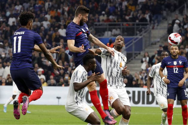 Giroud olivier France FOOTBALL : France vs Cote d Ivoire - seniors - match amical - Marseille - 25 03 2022 StephanePillaud Panoramic 