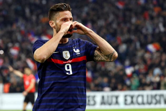 Giroud olivier France FOOTBALL : France vs Cote d Ivoire - seniors - match amical - Marseille - 25 03 2022 StephanePillaud Panoramic 