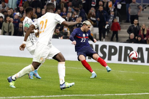 Hernandez theo France FOOTBALL : France vs Cote d Ivoire - seniors - match amical - Marseille - 25 03 2022 StephanePillaud Panoramic 