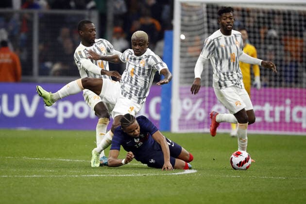 Nkunku christopher France FOOTBALL : France vs Cote d Ivoire - seniors - match amical - Marseille - 25 03 2022 StephanePillaud Panoramic 