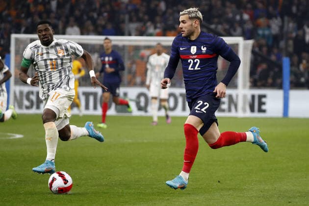 Hernandez theo France FOOTBALL : France vs Cote d Ivoire - seniors - match amical - Marseille - 25 03 2022 StephanePillaud Panoramic 