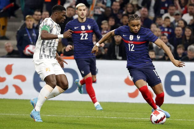 Nkunku christopher France FOOTBALL : France vs Cote d Ivoire - seniors - match amical - Marseille - 25 03 2022 StephanePillaud Panoramic 