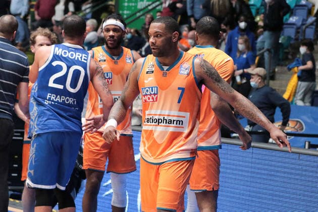 Thornwell Sindarius,(Ratiopharm Ulm, 7), , GER,Basketball, BBL, Fraport Skyliners gegen Ratiopharm Ulm,25.03.2022 Frankfurt Copyright: xEibner-Pressefoto UlrichxScherbax EP_usm