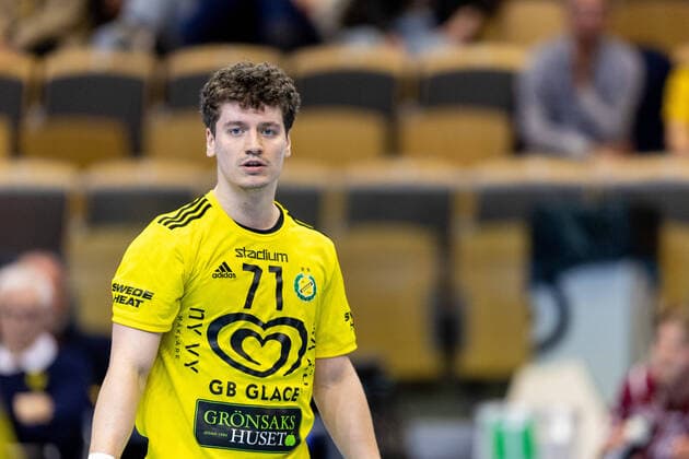 220326 Sävehofs Elias Ellefsen Ã Skipagotu under handbollsmatchen i Handbollsligan mellan Sävehof och Lugi den 26 mars 2022 i Partille. Copyright: NICKLASxELMRIN BB220326NE064