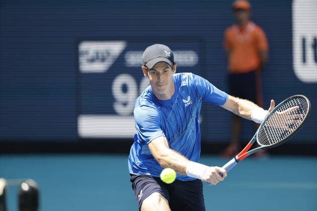 March 26, 2022, Miami Gardens, Florida, United States Of America: MIAMI GARDENS, FLORIDA - MARCH 26: Daniil Medvedev of Russia defeats Andy Murray of Great Britain during day 6 of the Miami Open at Hard Rock Stadium on March 26, 2022 in Miami Gardens, Florida. ...People: Miami Gardens United States Of America - ZUMAs214 20220326_zda_s214_018 Copyright: xSMGx