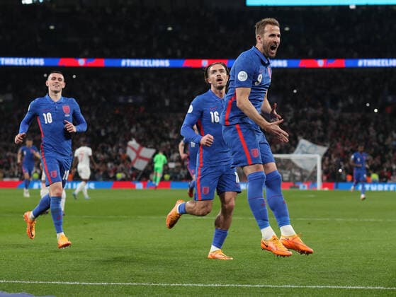 England v Switzerland International Football 26 March 2022 Wembley, International Football Friendly match, England v Switzerland - Harry Kane of England celebrates after scoring the second goal for his country. (Photo by Mark Leech). London UK Copyright: xMarkxLeechxOffside