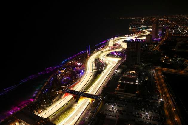 General view, F1 Grand Prix of Saudi Arabia at Jeddah Corniche Circuit on March 25, 2022 in Jeddah, Saudi Arabia. (Photo by HOCH ZWEI) Jeddah Saudi Arabia