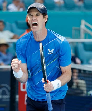 March 26, 2022, Miami Gardens, Florida, United States Of America: MIAMI GARDENS, FLORIDA - MARCH 26: Daniil Medvedev of Russia defeats Andy Murray of Great Britain in the second round of the men s singles at the Miami Open at the Hard Rock Stadium on March 26, 2022 in Miami Gardens, Florida....People: Andy Murray Miami Gardens United States Of America - ZUMAs214 20220326_zda_s214_163 Copyright: xSMGx