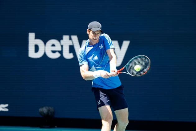 March 26, 2022, Miami Gardens, Florida, United States Of America: MIAMI GARDENS, FLORIDA - MARCH 26: Daniil Medvedev of Russia defeats Andy Murray of Great Britain in the second round of the men s singles at the Miami Open at the Hard Rock Stadium on March 26, 2022 in Miami Gardens, Florida....People: Andy Murray Miami Gardens USA - ZUMAs214 20220326_zda_s214_100 Copyright: xSMGx