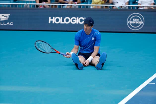 March 26, 2022, Miami Gardens, Florida, United States Of America: MIAMI GARDENS, FLORIDA - MARCH 26: Daniil Medvedev of Russia defeats Andy Murray of Great Britain in the second round of the men s singles at the Miami Open at the Hard Rock Stadium on March 26, 2022 in Miami Gardens, Florida....People: Andy Murray Miami Gardens USA - ZUMAs214 20220326_zda_s214_141 Copyright: xSMGx