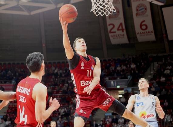 Bayerns 11 Vladimir LUCIC. Basketball, FC Bayern - Crailsheim, am 22.03.2022, Basketball Bundesliga, FC Bayern München Basketball - HARKO Merlins Crailsheim, Saison 20221-2022, in Muenchen, A U D I D O M E, Deutschland. Quelle Copyright Credit : Oryk HAIST