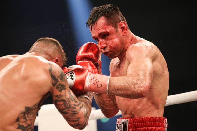 Bilder des Jahres 2022, Sport 03 März Sport Themen der Woche KW12 Boxen: LIB Boxpromotion, Dortmund, 26.03.2022 IBO-Weltmeisterschaft Eliminator: Felix Sturm (GER) - Istvan Szili (SUI) Dortmund Germany *** Boxing LIB Boxpromotion, Dortmund, 26 03 2022 IBO World Championship Eliminator Felix Sturm GER Istvan Szili SUI Dortmund Germany