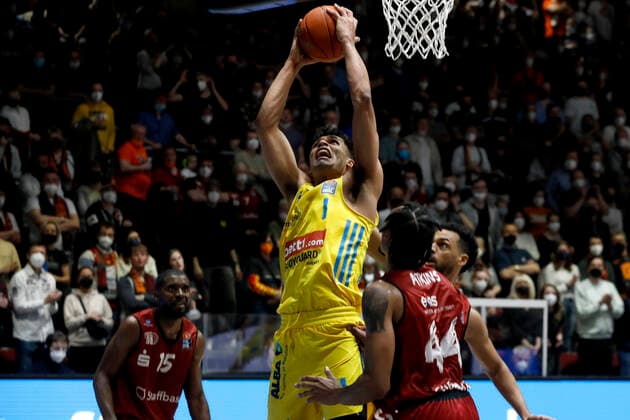 27.03.2022, easyCredit Basketball Bundesliga, BBL, Saison 2021 2022, Herren, Chemnitz Niners - Alba Berlin Oscar da Silva, Alba Berlin Chemnitz Messe Chemnitz Sachsen Germany